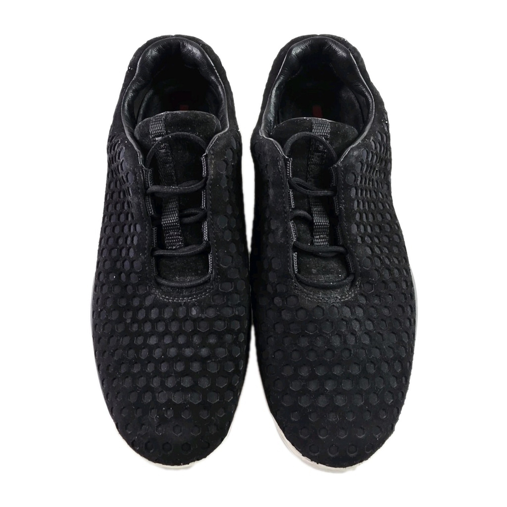 Prada Calzature Donna Black Seude Trainer Sneakers Woman's Size 36.5 - Picture 2 of 7